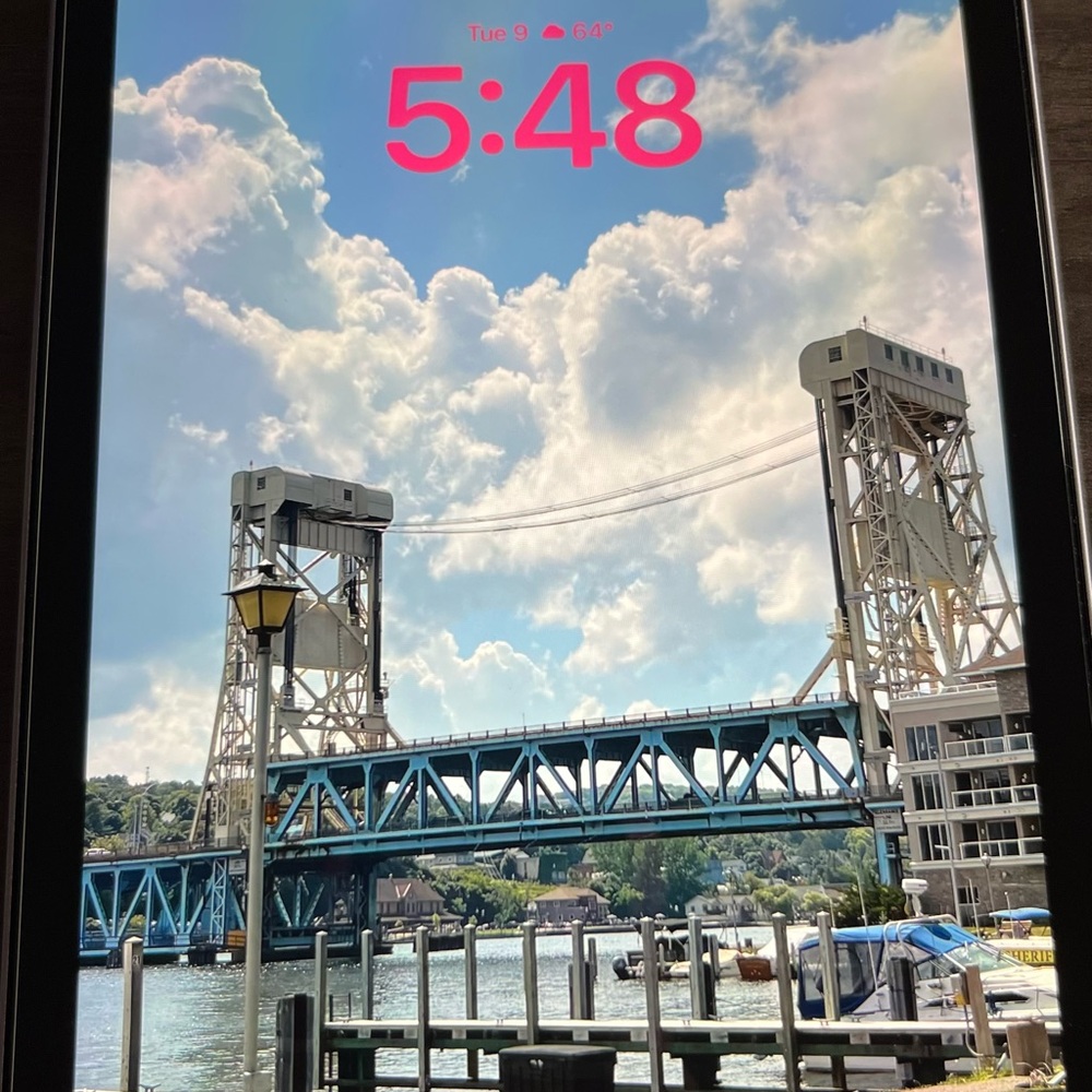 Apple Tablet with Black Frame